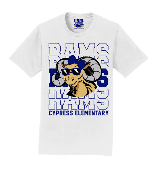 Cool Girl Rams White Tee (Adult/Youth)