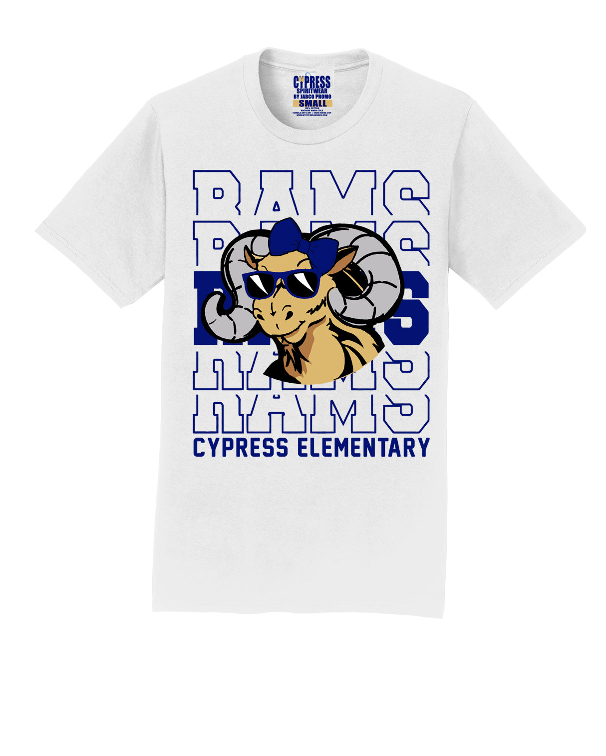 Cool Girl Rams White Tee (Adult/Youth)